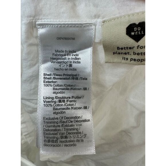 Madewell Annamarie Mini Girly Gauzy Poofy Cotton Dress White Floral NWT size 00 - Picture 5 of 7